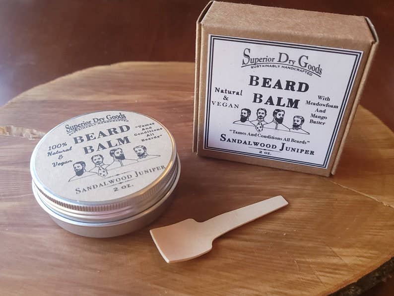 Superior Dry Goods - Wholesale Beard Styling Product - Vegan Sandalwood Juniper Beard Balm | All Natural3