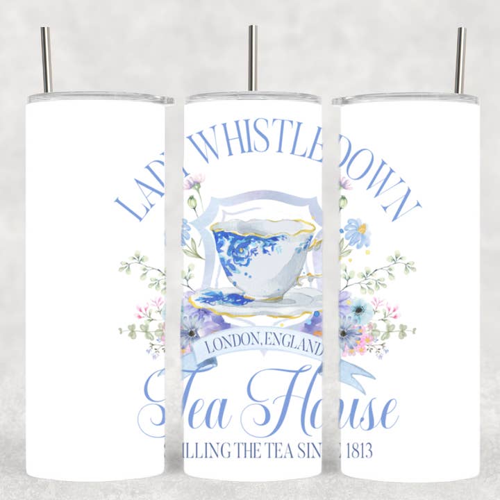 Lady Whistledown Simple Font Bridgerton Romance Book Tumbler for wholesale by The Geek Boutique