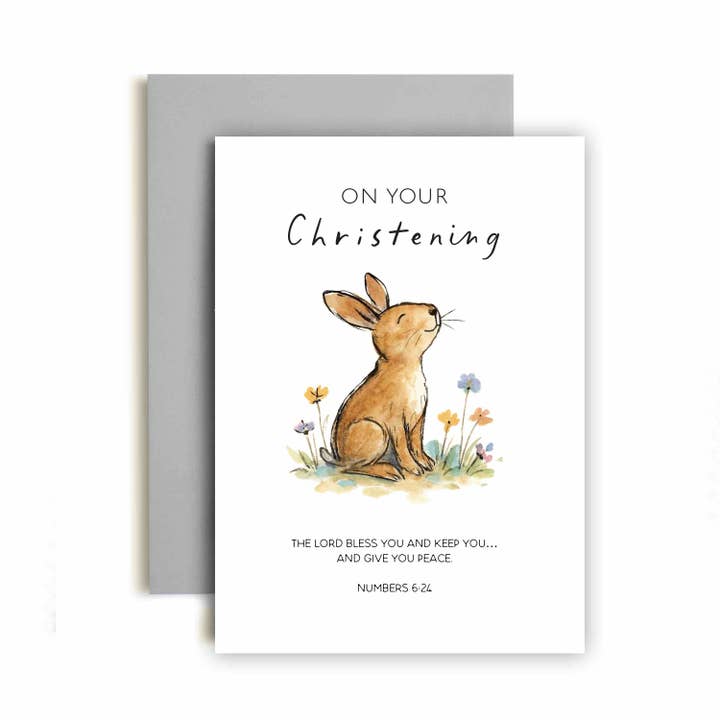 Numbers 6:24 Religious Christening Card for wholesale by Huxters