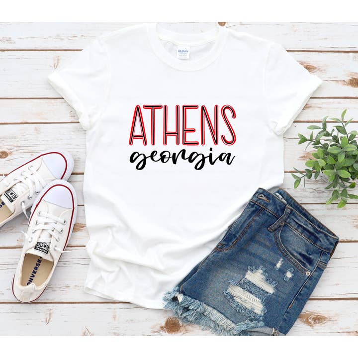 Athens Georgia Graphic Tee Georgia Bulldogs Tees for wholesale by Gia Gifts Boutique