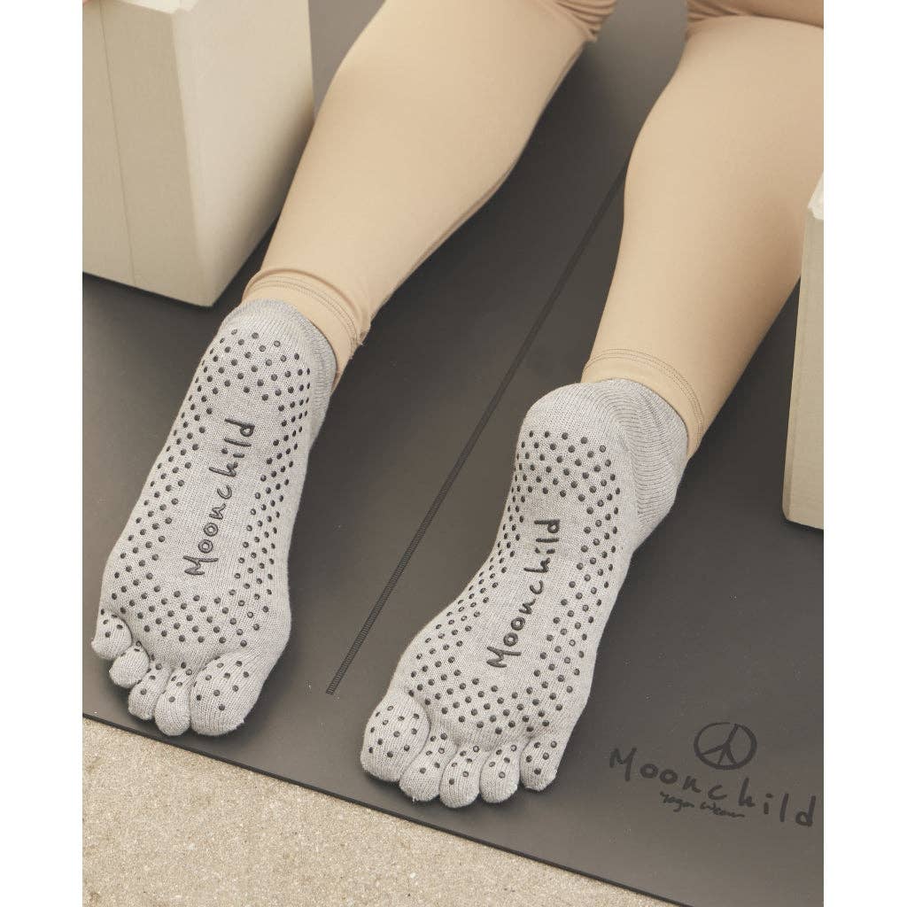 Moonchild Yoga Wear - Wholesale Socks - Women's - Moonchild Grip Socks - High - Heather Grey1