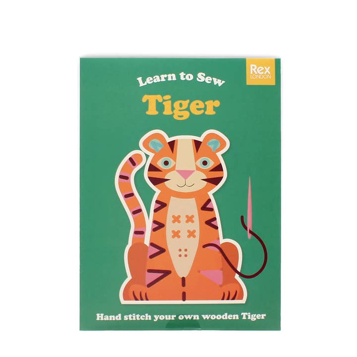 Rex B2B - Europe - Wholesale Toy Set - Kids - Learn to sew wooden hand-stitch set - Tiger