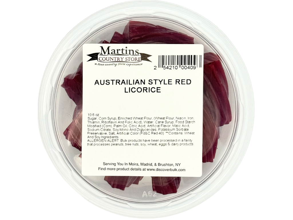 Martin's Country Store LLC - Wholesale Licorice - AUSTRAILIAN RED LICORICE 10.6oz3