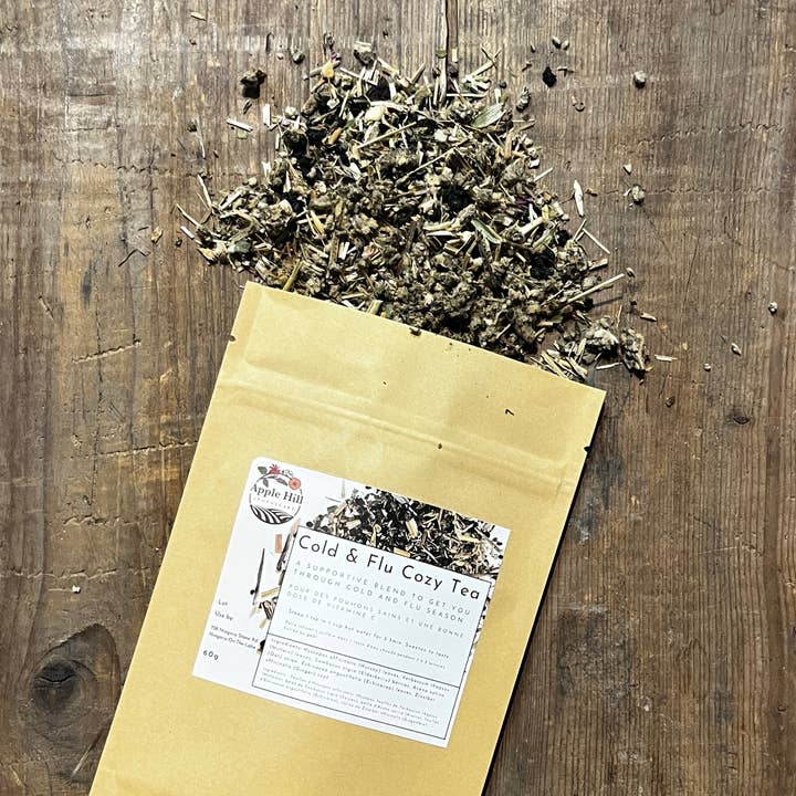 Cold & Flu Cozy Tea for wholesale by Apple Hill Apothecary
