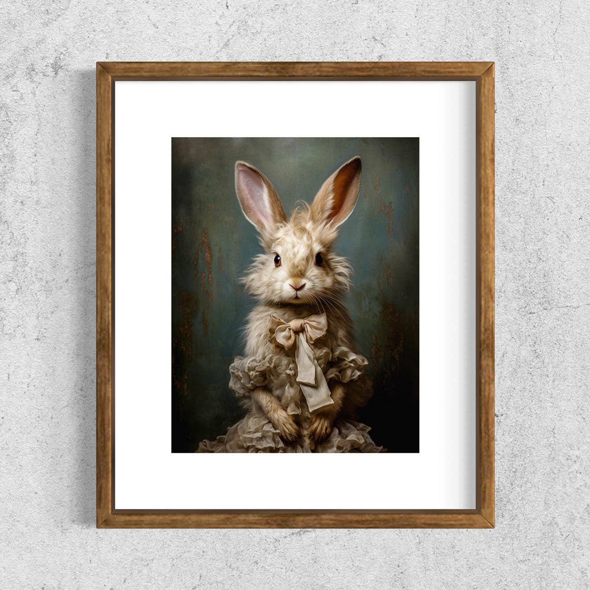Salty Alyce - Wholesale Art Print - Victorian White Rabbit, Emily Bunny Art Print 38AS3