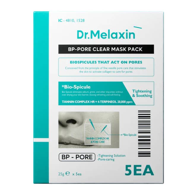 Dr.Melaxin BP Pore Clear Facial 5 Masks Pack for wholesale by K Motives Beauty
