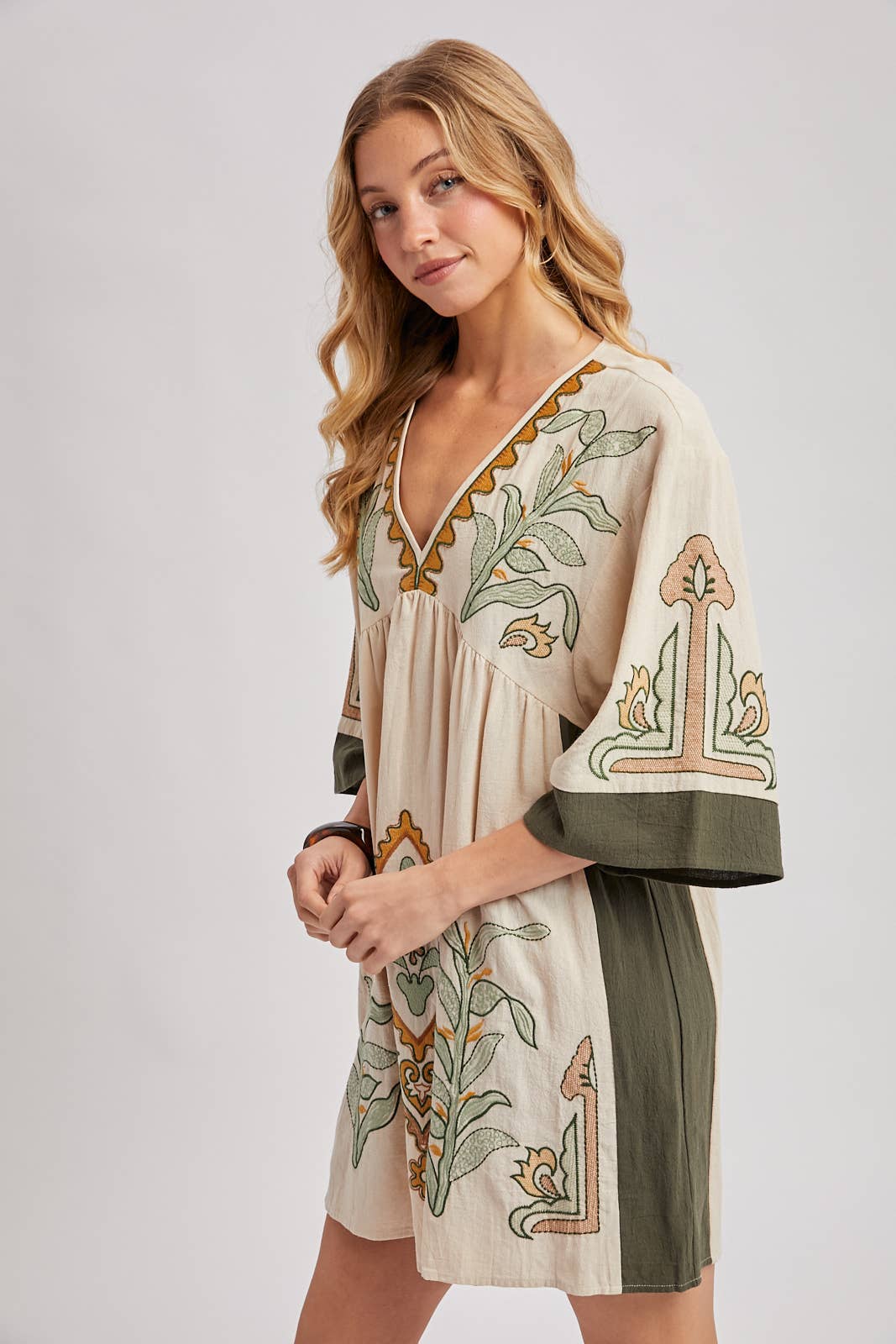 Bluivy - Wholesale Dress - Women's - BOHO EMBROIDERED BABYDOLL DRESS7