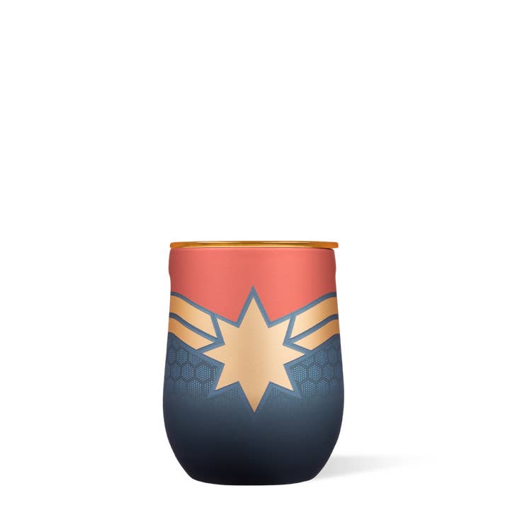 Stemless - 12oz Marvel - Captain Marvel for wholesale by CORKCICLE