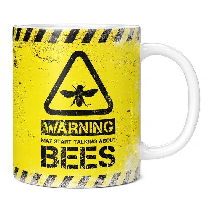 Bee Mug - Warning May Start Talking About Bees for wholesale by Mug Monster