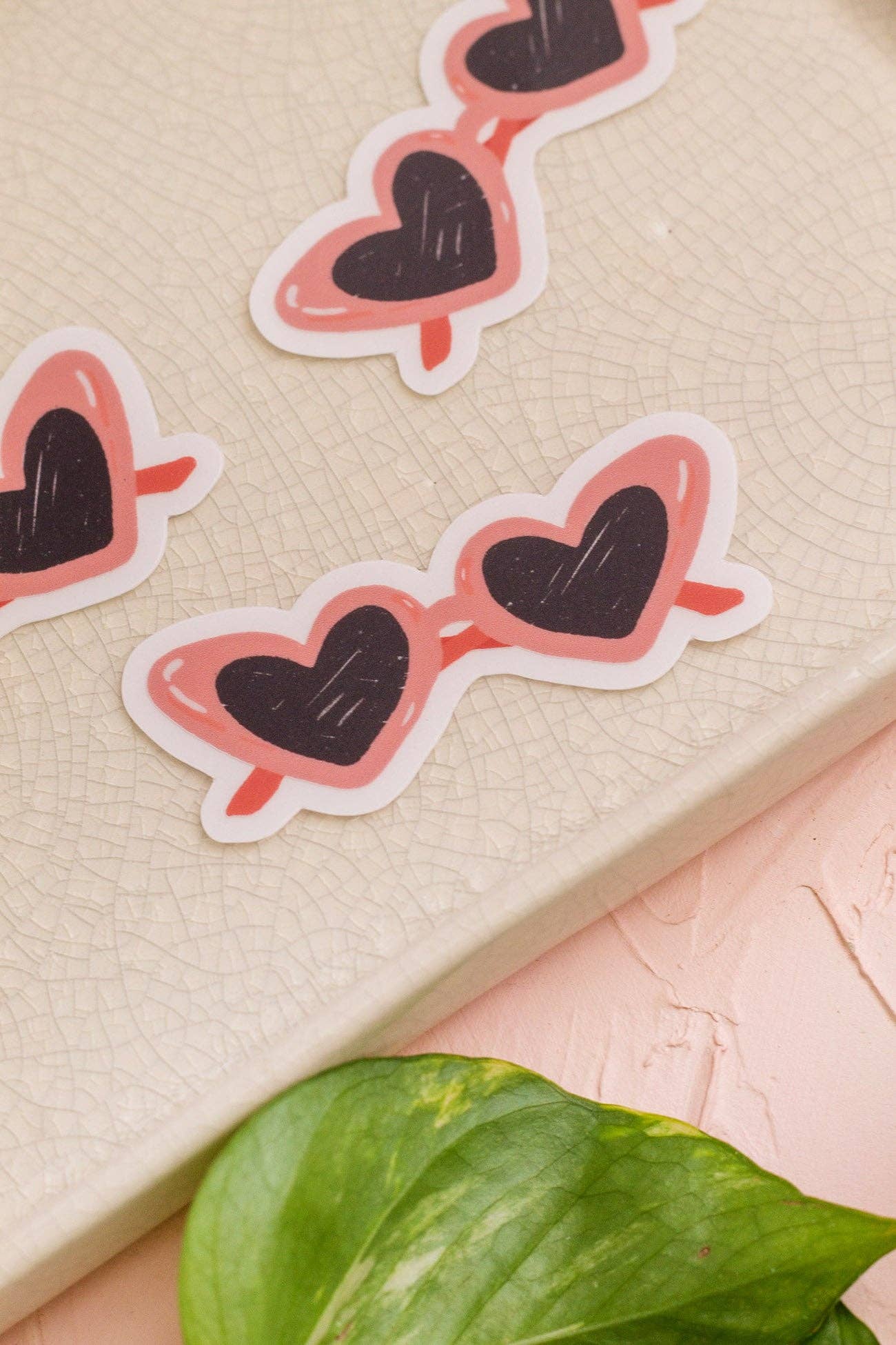 The Print Pantry - Wholesale Sticker - Heart Eyes Clear Sticker4