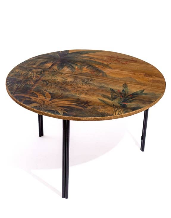 McGowan & Rutherford Ltd – wholesale Coffee table – Tropical Landscape Round Coffee Table 80cm