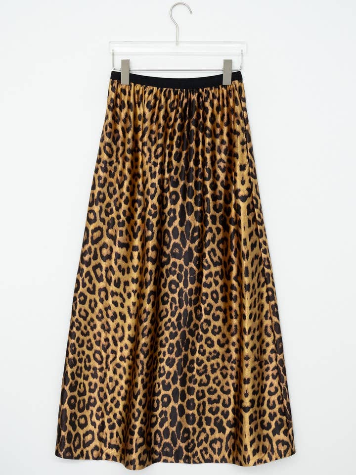 Leopard Print Elastic Waist Skirts for wholesale by pgmt brooklyn