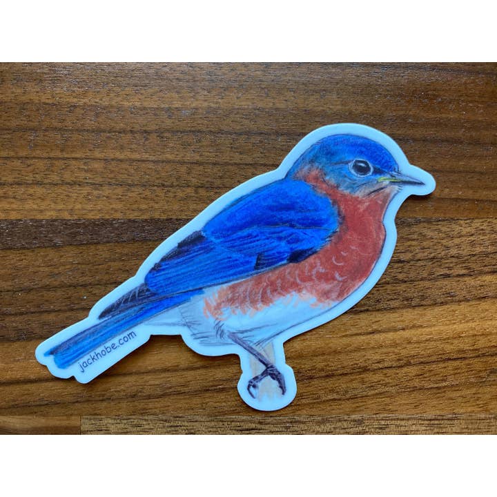 Eastern Bluebird vinyl klistermärke för wholesale av Jack Hobe Nature Art