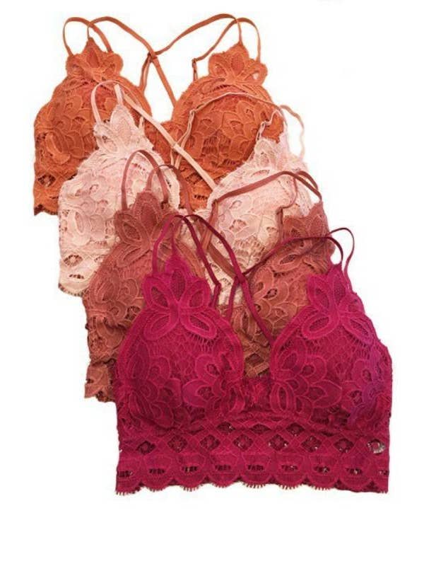 Vanilla Monkey - Wholesale Bralette - Women's - Plus Size Scalloped Lace Cami Bralette