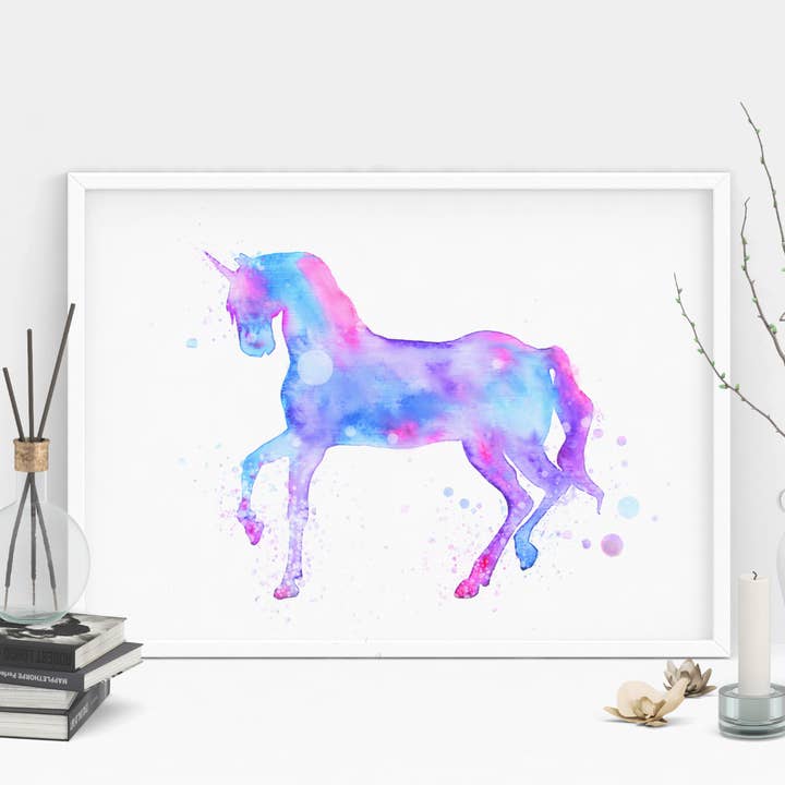 Unicorn Wall Art Print for wholesale by CoconuTacha