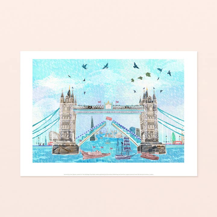 Tower Bridge - Impression murale pour la vente par Josie Shenoy Illustration
