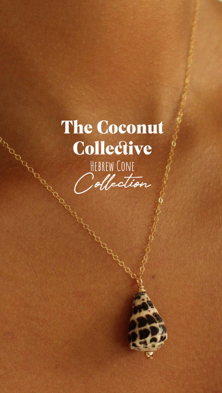 The Coconut Collective - Wholesale Pendant/Charm Necklace - Hebrew Cone Gold Necklace 4