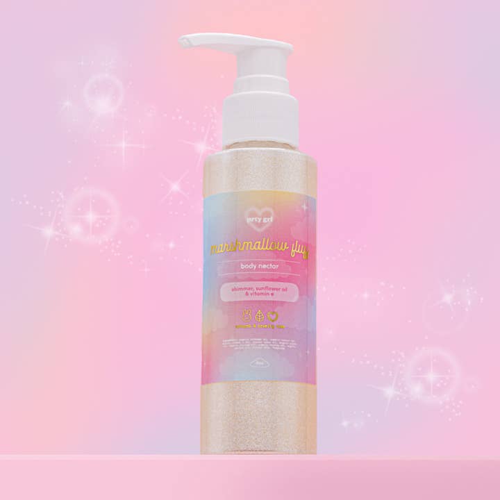 marshmallow fluff sparkly body nectar for wholesale by prty grl beauty