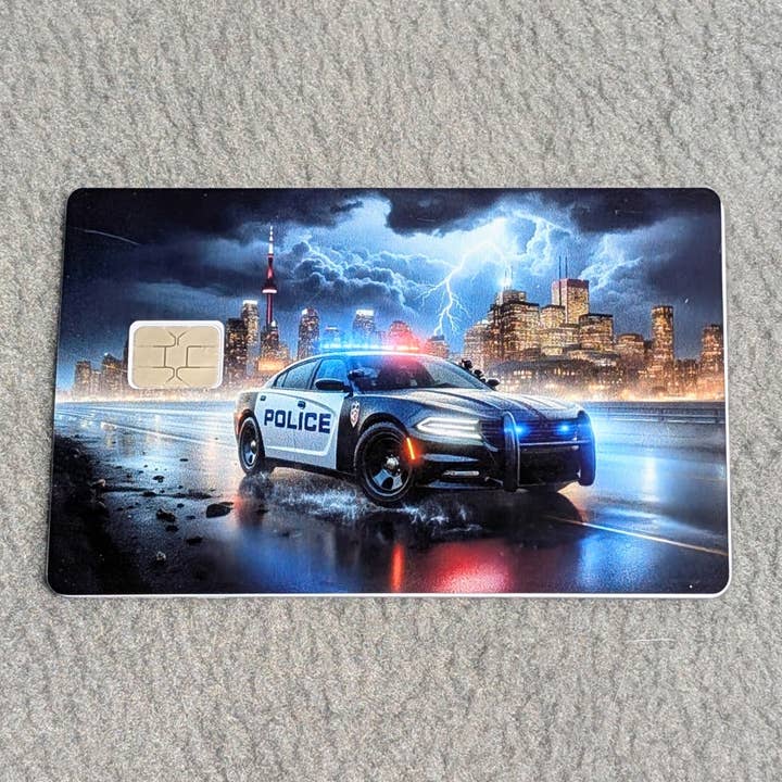 Back The Blue Credit/Debit Card Sticker, Skin, Cover for wholesale by Snowfall Ridge LLC Accessories