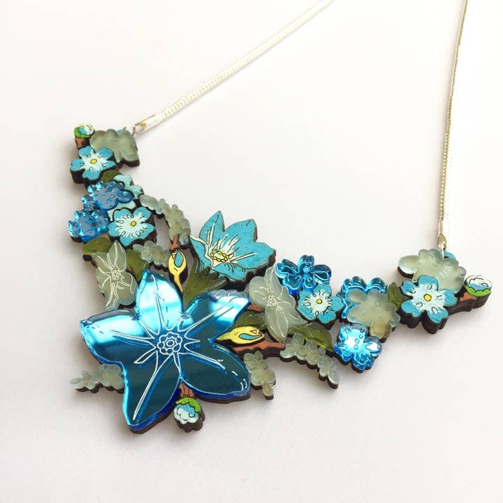 Forget-Me-Knot Statement Necklace for wholesale by Working Clasp