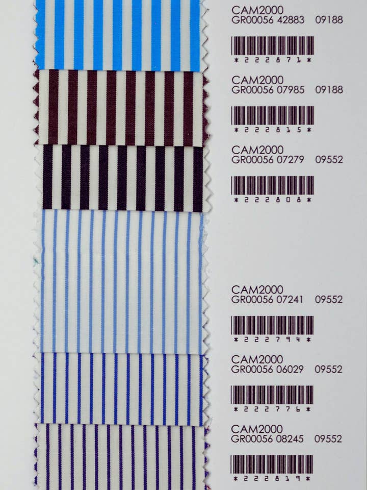 100/2 Vollzwirn Popeline 100% Baumwolle Handgemacht in Italien - Gestreift für den Großhandel von HENRIK