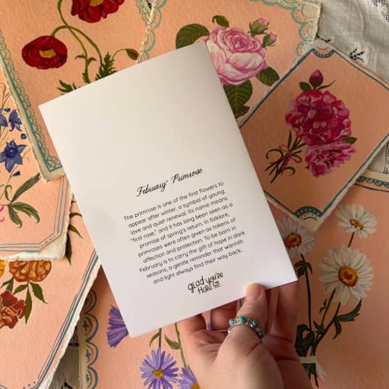 glad you're here co - Wholesale Birthday Card - March Birth Month Flower Greeting Card- Daffodil Flower Birthday Card – Vintage Botanical Art for Spring, Joy & New Beginnings1