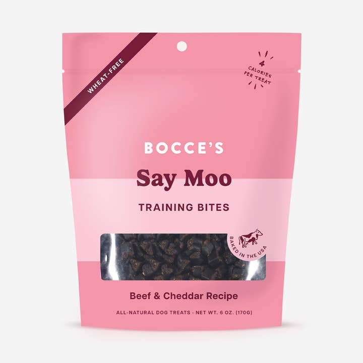 Morsures Say Moo pour la vente par Bocce's Bakery