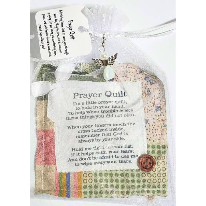Paradise Island Gold and Silver - Wholesale Keepsake Coin/Token - Multicolor Mini Prayer Quilt – Premium Angel Charm Gift9