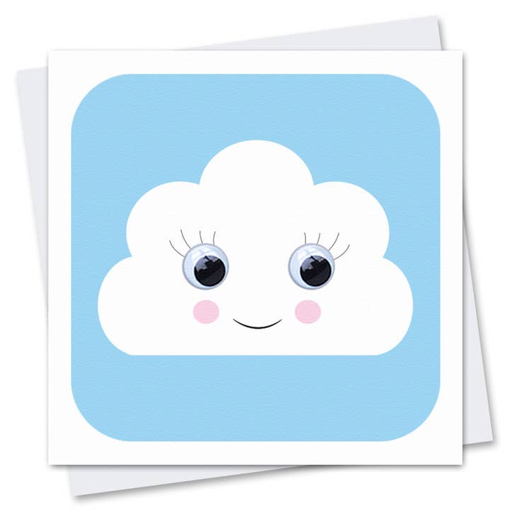 Carta Nuvola | Carte Carine per Bambini | Carte Natura per la vendita all'ingrosso da parte di Stripey Cats Cards
