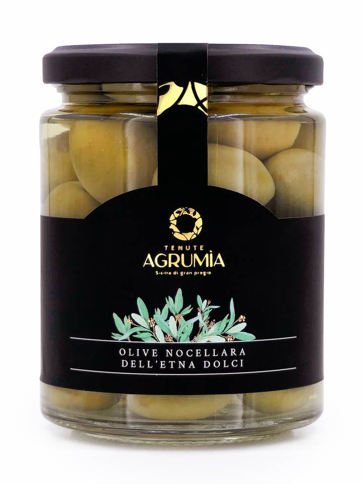 Olives douces siciliennes conservées 300g pour la vente par Agrumìa