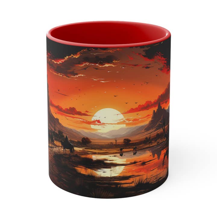 Horse Paradise Graphic Design Horse mug Vintage .Western Spaghetti Equestrian Coffee mug Owner Women Equestrian Cup Horse Lover for wholesale by Outlaw Design Crafts and Gifts