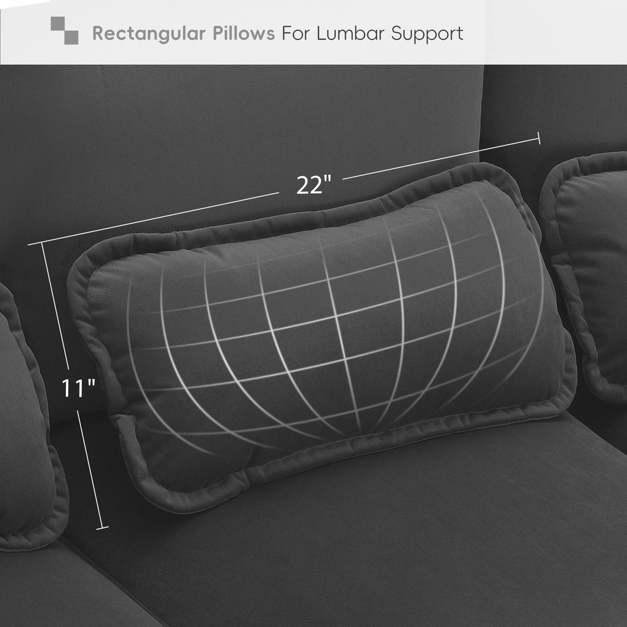 39F Inc. - Wholesale Sofa - 109.8" U-shaped Sectional Sofa with Chaise & Waist Pillows4