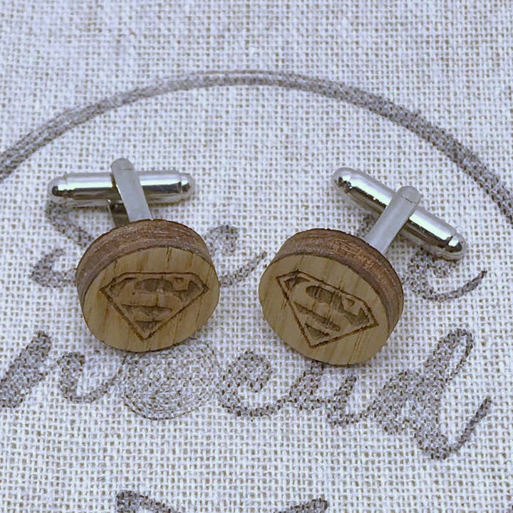 SuperMan Oak Manschettenknöpfe für den Großhandel von Sac de Noeud