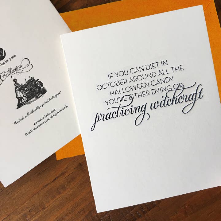 Witchcraft Card for wholesale by Alice-Louise Press