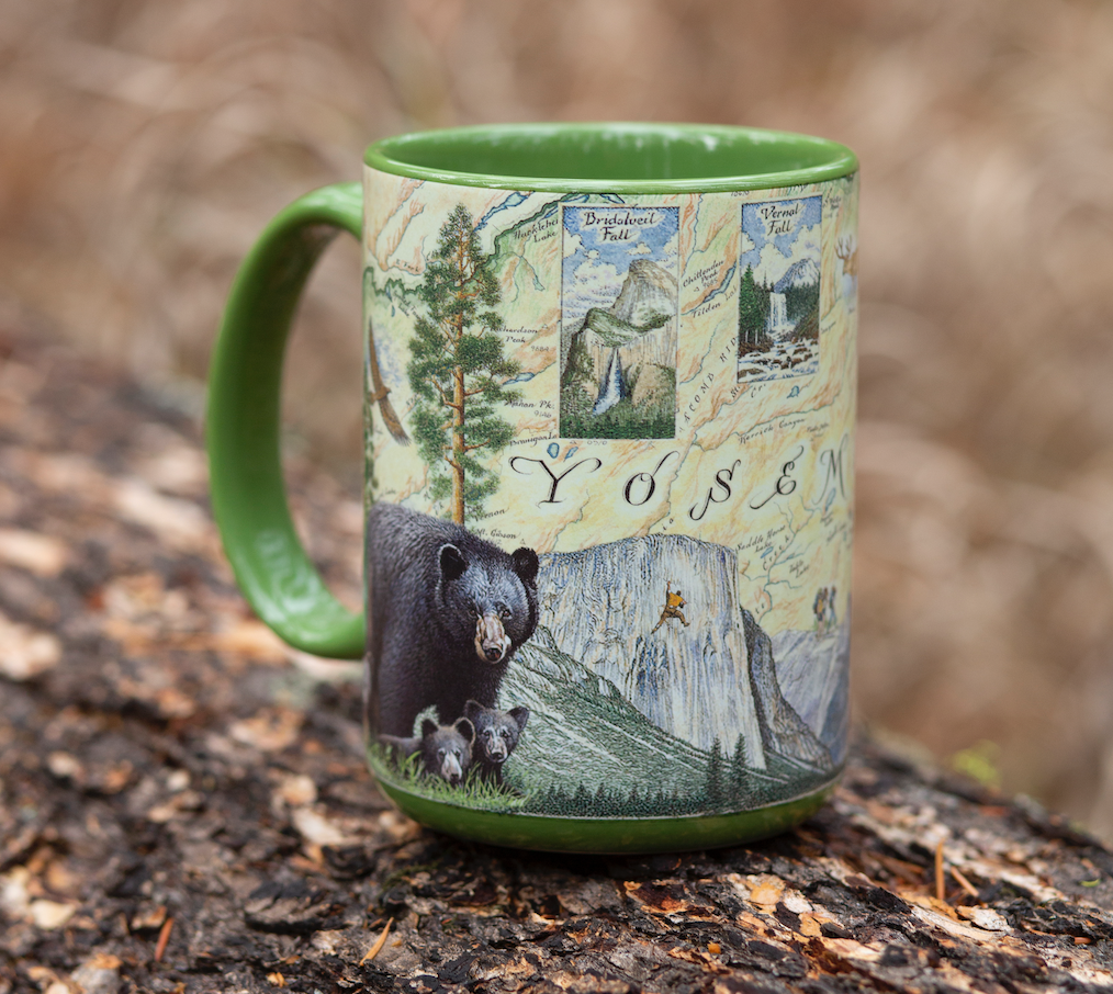 XPLORER MAPS – wholesale Coffee mug – Yosemite National Park Map Mug – 16 oz Ceramic | Xplorer Maps Artwork1