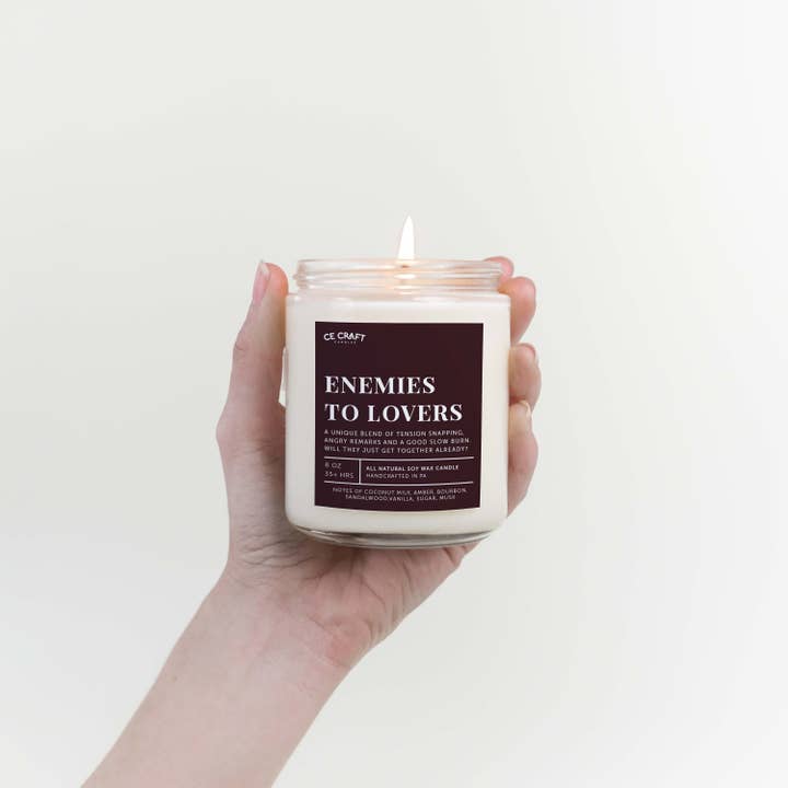 CE Craft Co - Wholesale Jar/Filled Candle - Enemies to Lovers Scented Candle