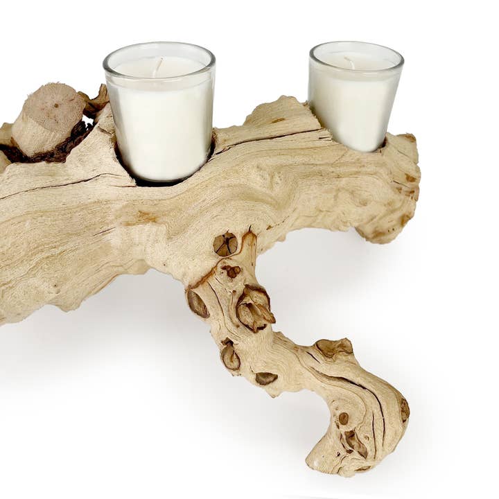 Andaluca - Wholesale Candle Holder - Grapewood Votive Candle Centerpiece2