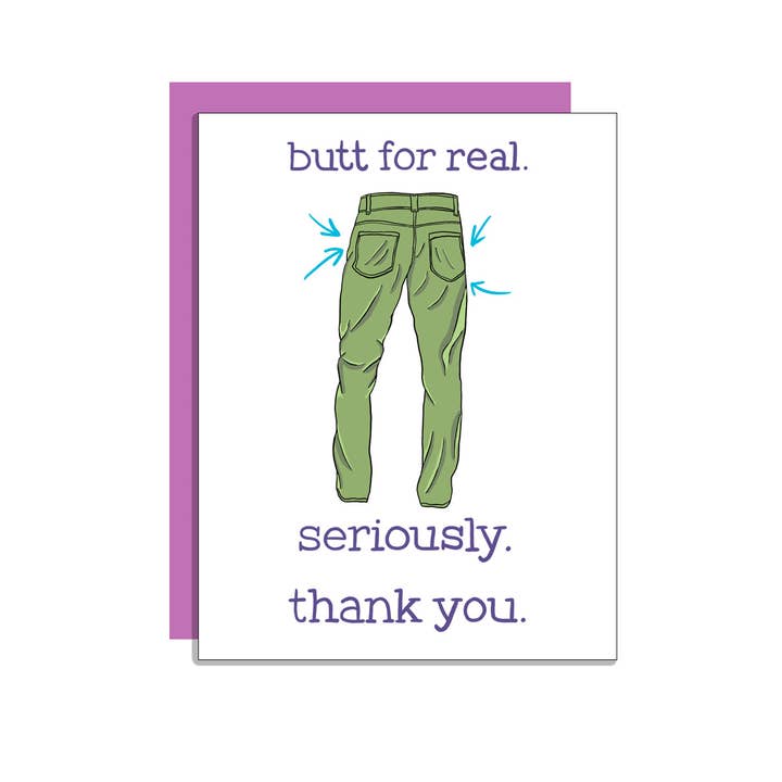 Butt for Real Card for wholesale by Wild Lettie