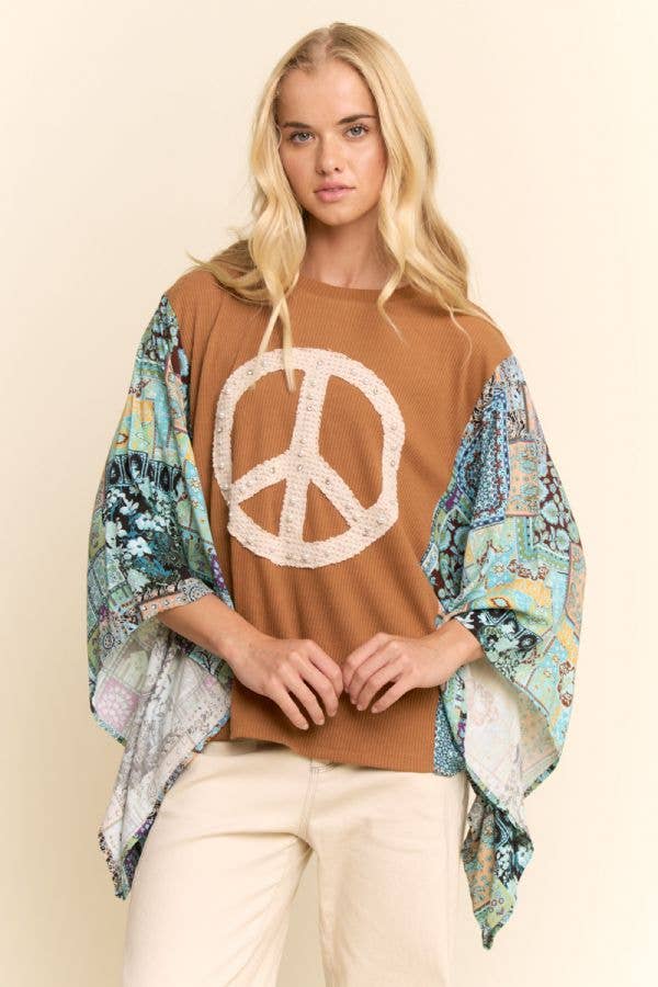 Davi & Dani - Wholesale Knit Top - Women's - BOHO PATCHWORK KNIT TOP9