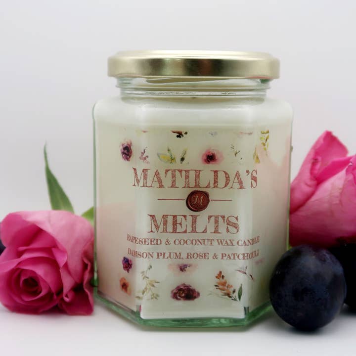 Matilda's Melts – wholesale Jar/filled candle – Coconut and Rapeseed Wax Jam Jar Candles2