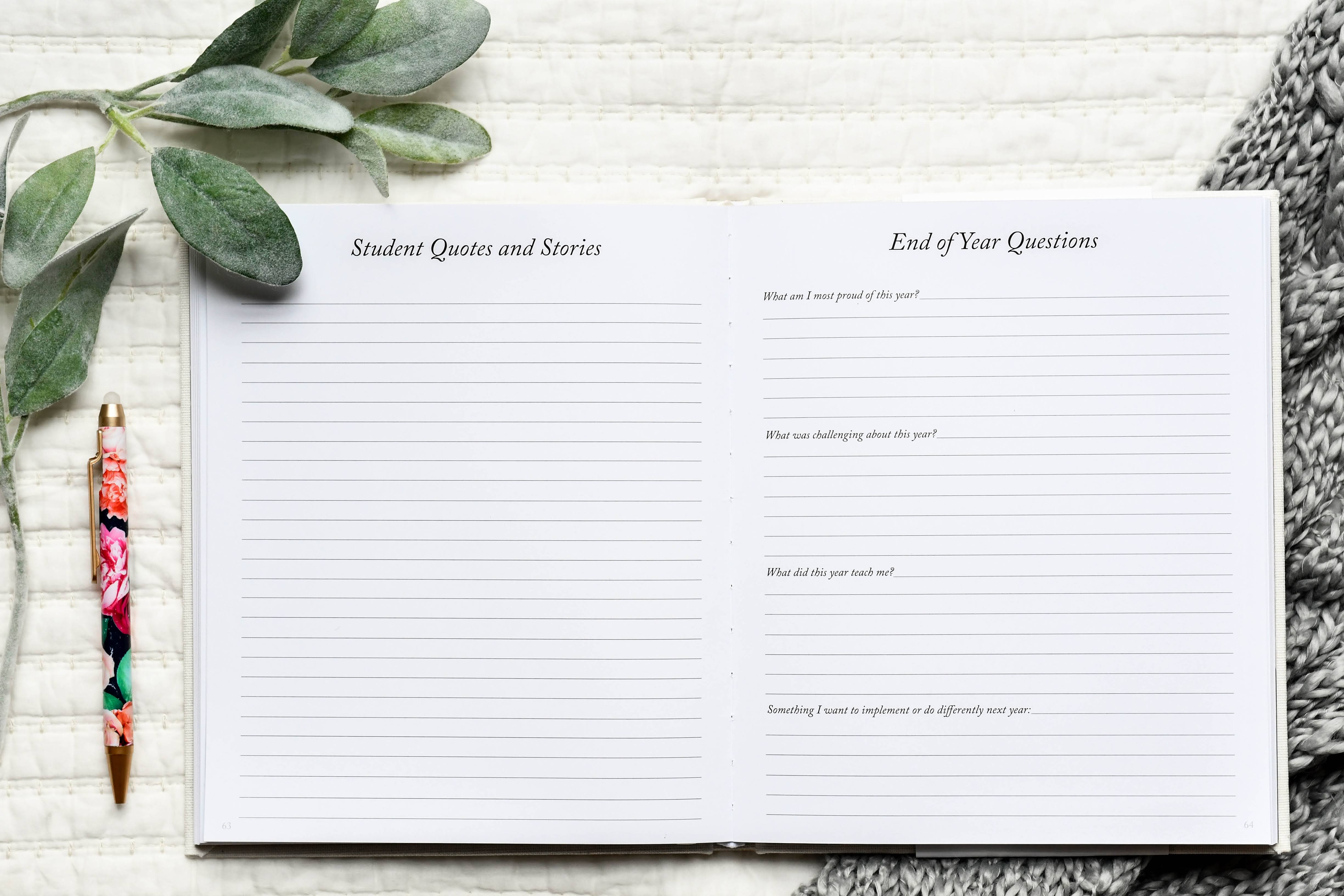 Duncan & Stone Paper Co. - Wholesale Journal/Diary - Teacher Memory Book | Teacher Notebook | Christmas Gift7