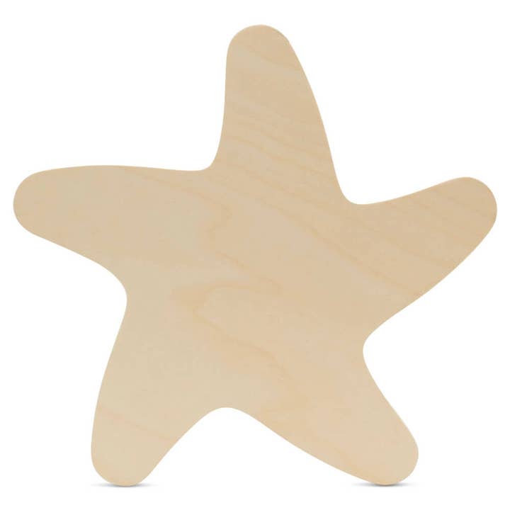 12" Wood Starfish Cutout for wholesale by Woodpeckers Crafts