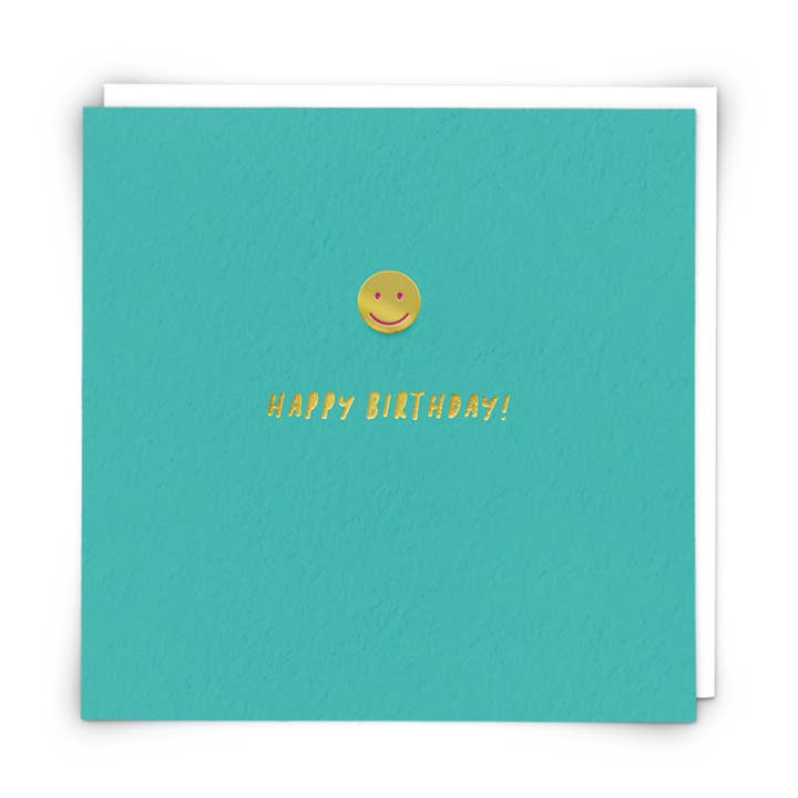 Smiley Pin biglietto di auguri con spilla smaltata per la vendita all'ingrosso da parte di Redback Cards UK