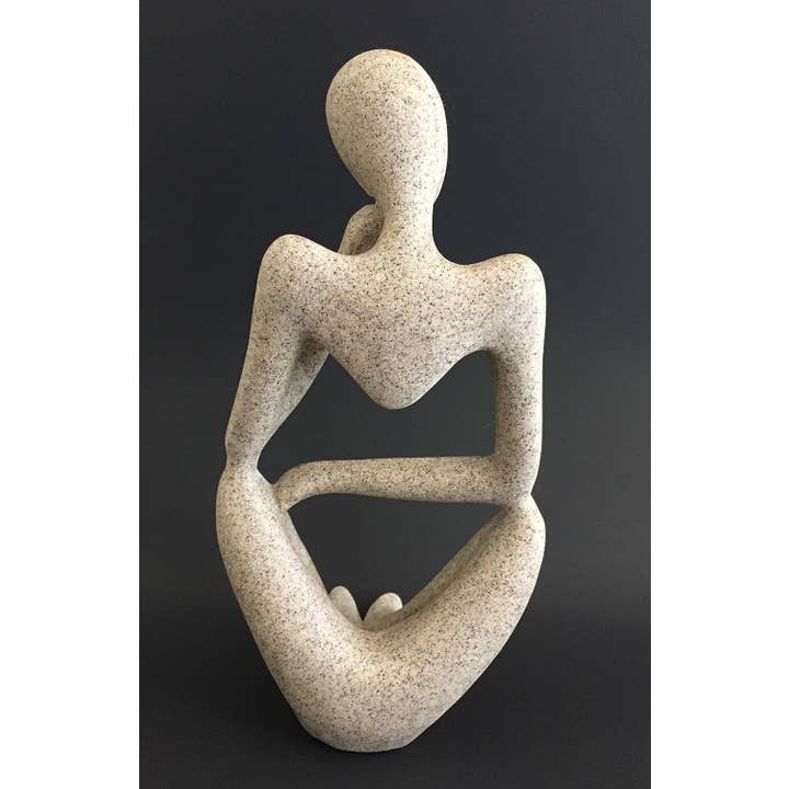 OMA - Eclectic Home - Wholesale Sculpture - Thinker Thinking Man Statue Modern Abstract Home Decor - 10"