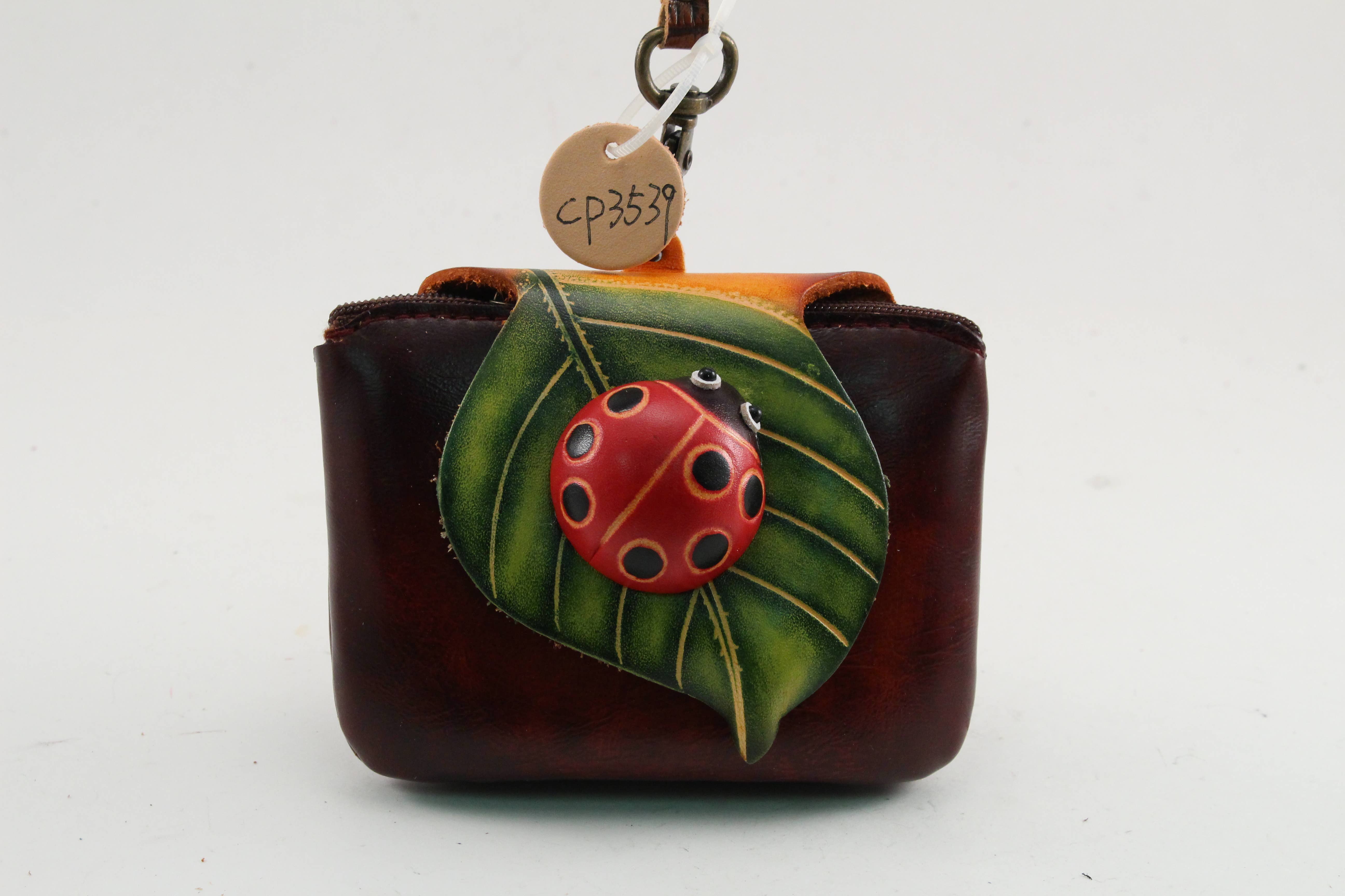 Sunflower Handmade leather inc - Wholesale Coin Purse - Women's - Leather Ladybug Coin Purse wristlet wallet2