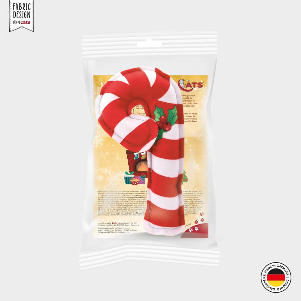 4cats Heimtierbedarf GmbH - Wholesale Speeltje - Kat - 4cats kerstcollectie candy cane - 6 stuks0