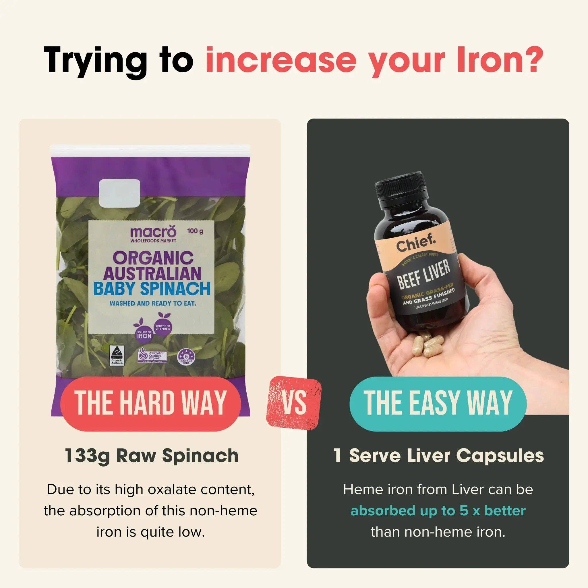 Chief Nutrition - Wholesale Oral Supplement/Vitamin - Organic Beef Liver (Energy)3