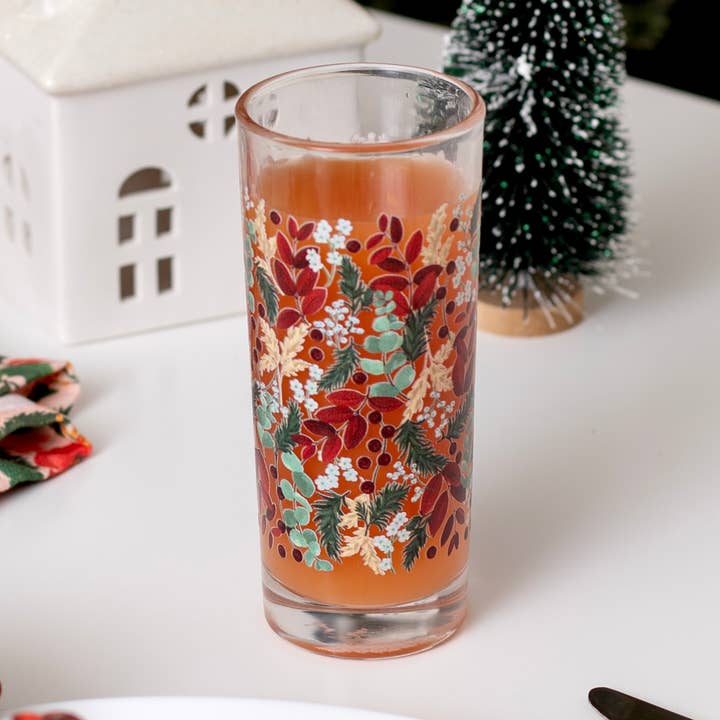 Winter Frost Tall Holiday Juice Glass for wholesale by 1canoe2 | One Canoe Two Paper Co.