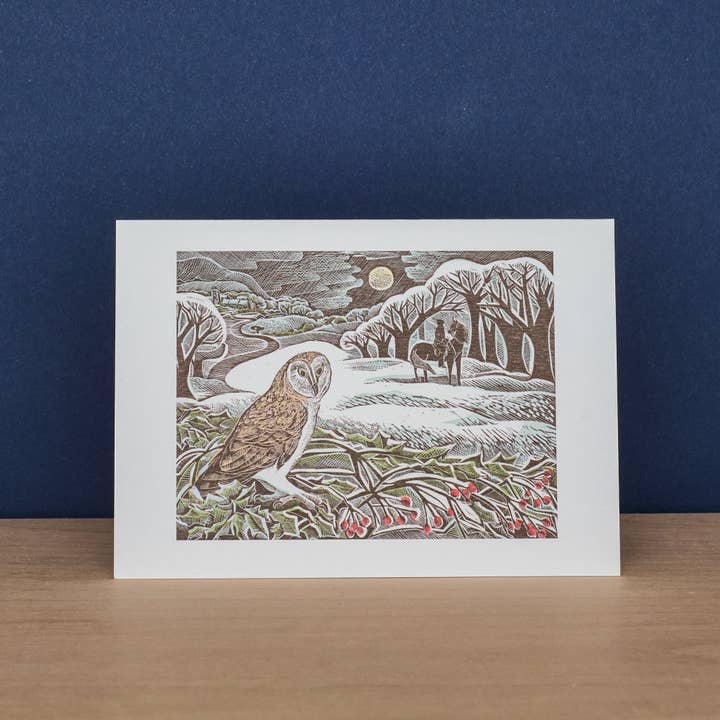 Art Angels - Wholesale Stationery/Notecard Set - Owl Flight & Christmas Cottage2