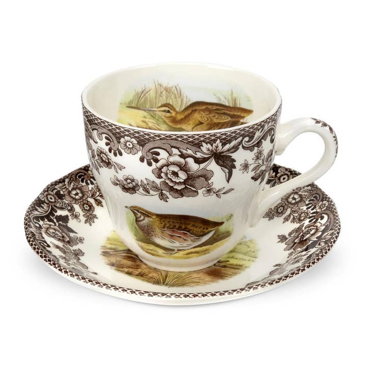 Portmeirion, Spode, Pimpernel, Nacthmann, Wrendale Designs - Wholesale Tea Set - Spode Woodland Teacup & Saucer (Quail/Pheasant/Snipe/Rabbit)